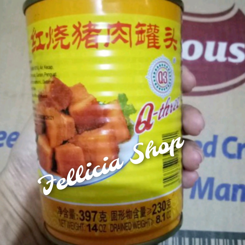 STEWED PORK Q-THREE SINGAPORE 397GRAM ANG SIO BAK BESAR Q3 DAGING SAMCAM DADU