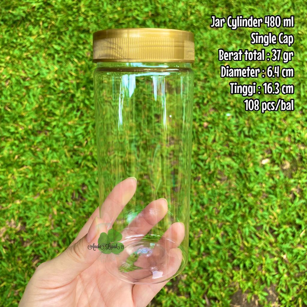 Toples Jar Cylinder 480 ml toples bumbu toples bawang goreng murah