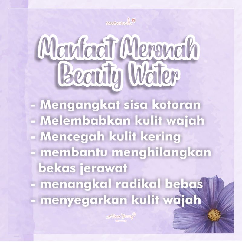 BEAUTYWATER MERONAH,TONER MERONAH 3 IN 1 BPOM ORIGINAL