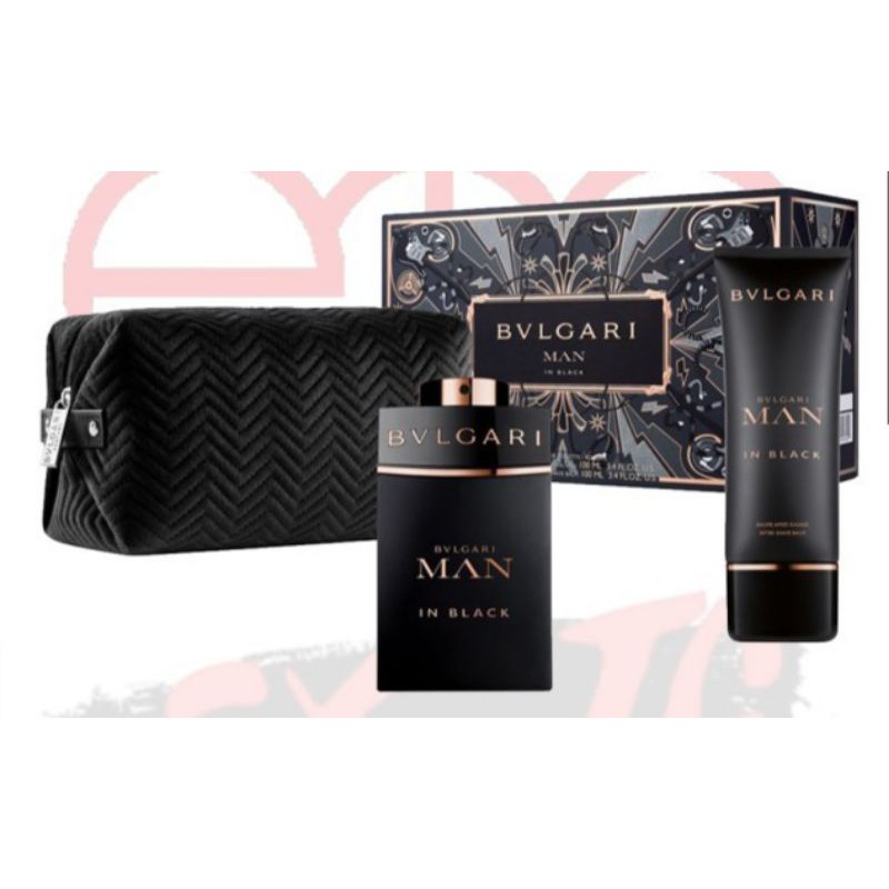 Gift Set Man In Black Bvlgari EDP 2pcs With Pouch