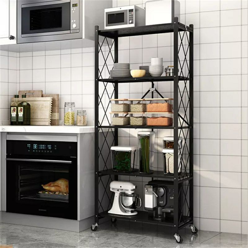 Rak dapur lipat 5 layer tanpa instalasi/Kitchen rack multi layer