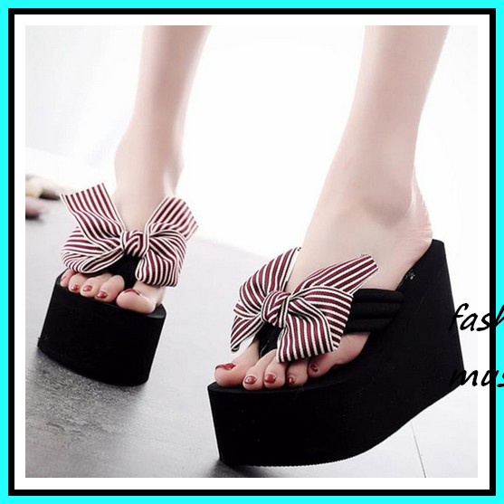 Sepatu Sandal Wedges Mutiara Wanita Pesta Kondangan Terbaru Spatu Sendal Wedjes Cewek Murah Ss28 San
