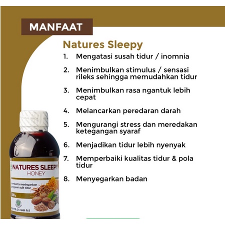 Natures Sleepy Honey Madu Herbal Insomnia Original Solusi Atasi Susah Tidur