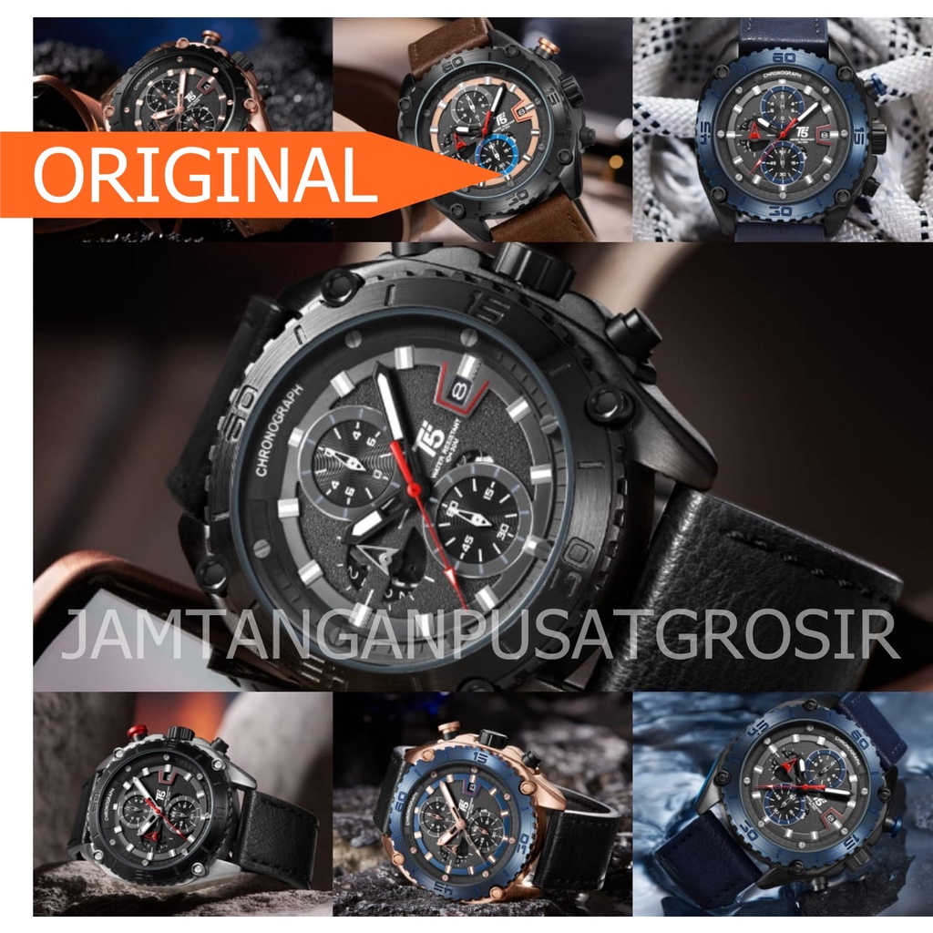 TERMURAH New 6 Colours T5 H 3879G Original 3879 JAM TANGAN PRIA WATER BERENANG AMAN