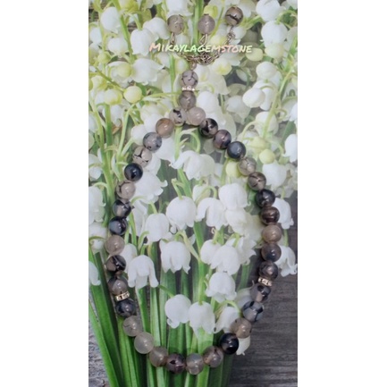 TASBIH BATU DALMATION 33 BUTIR 8 MM 100% NATURAL