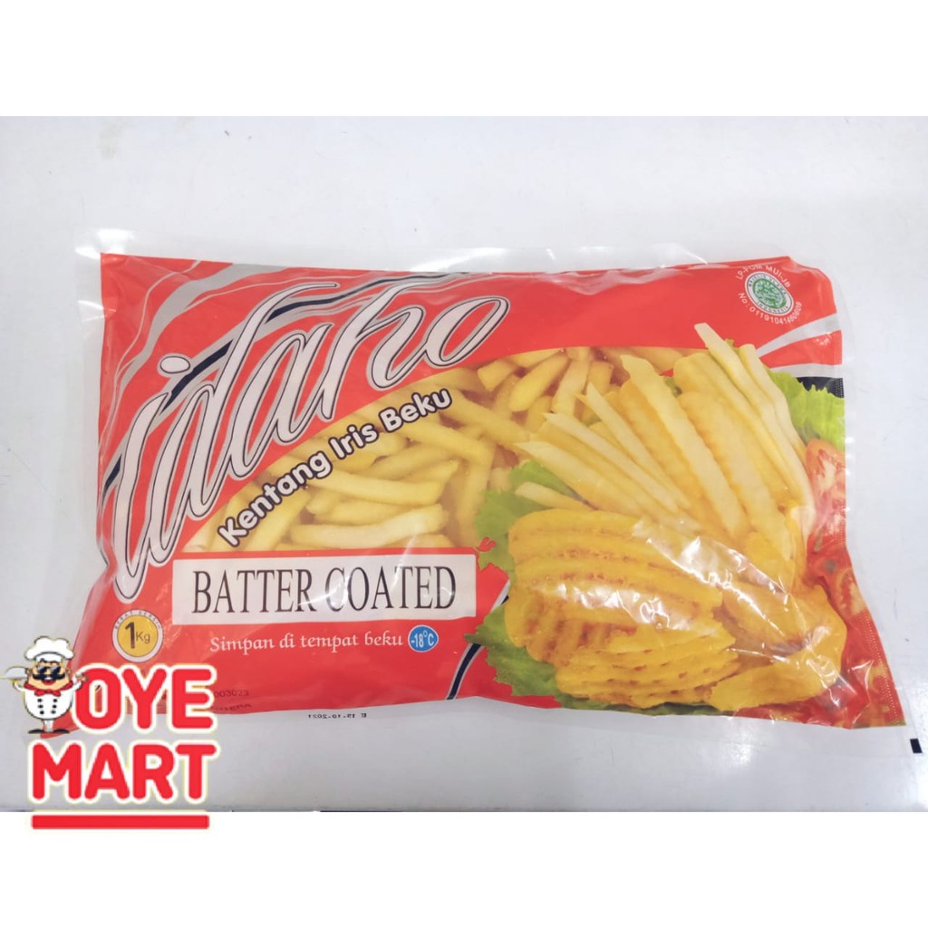 IDAHO BATTER COATED 1KG KENTANG GORENG BEKU / FRENCH FRIES