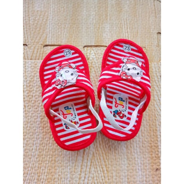 [0-2th] SANDAL BABY BUNYI SALUR BLASTER / SANDAL PREWALKER BAYI PEREMPUAN / SANDAL PREWALKER BUNYI CITCIT MOTIF GARIS GARIS