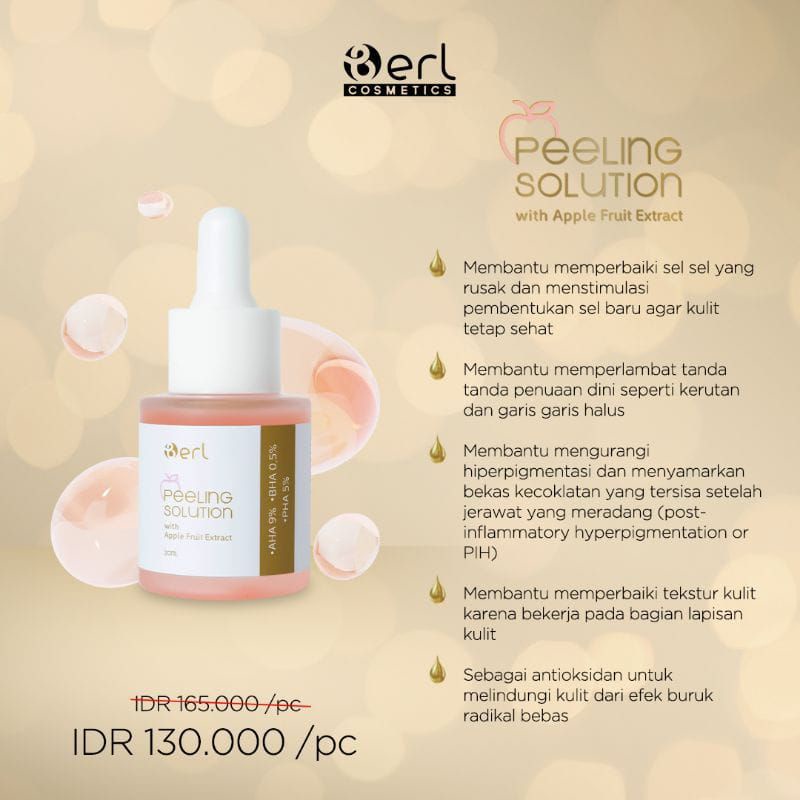 Chemical Peeling Solution with apple fruit extract eksfoliasi wajah
