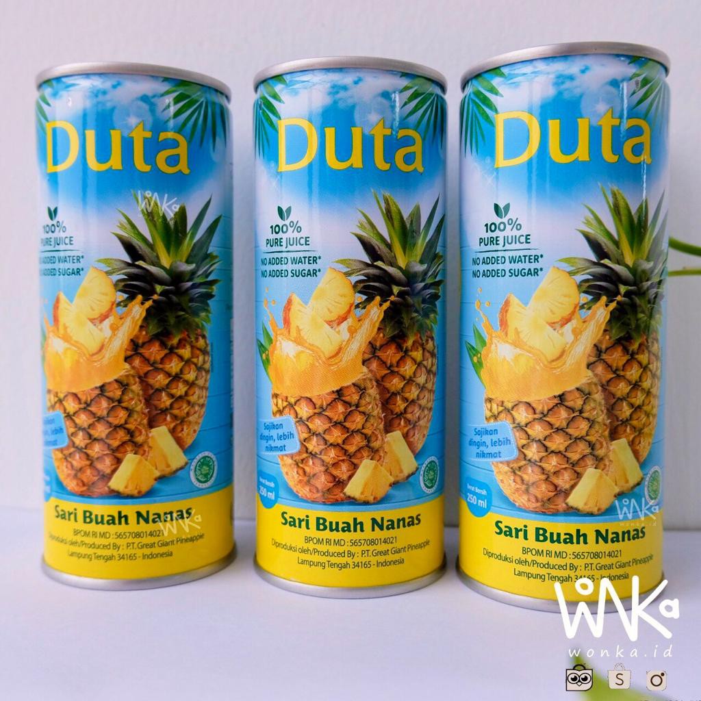 Duta - Pineapple Juice 250ml - 100% Pure Juice - Jus Nanas - No Sugar