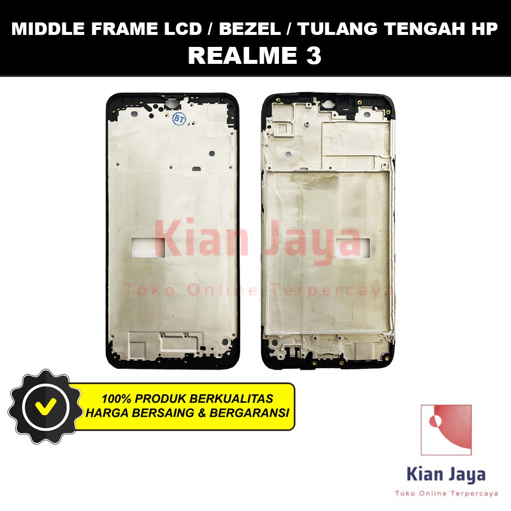 Middle Frame LCD Handphone Realme 3 Tulang Casing Tatakan Bezel Bazel Hp