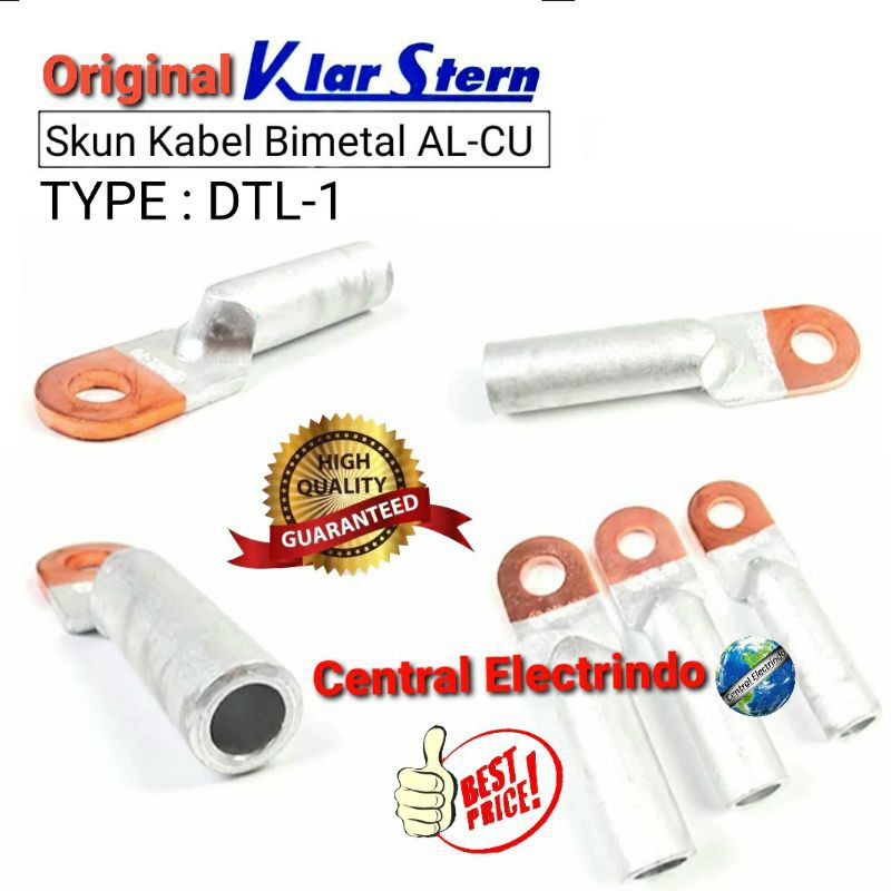 Skun Kabel Bimetal AL-CU DTL-1 25mm-M8 KlarStern High Quality.