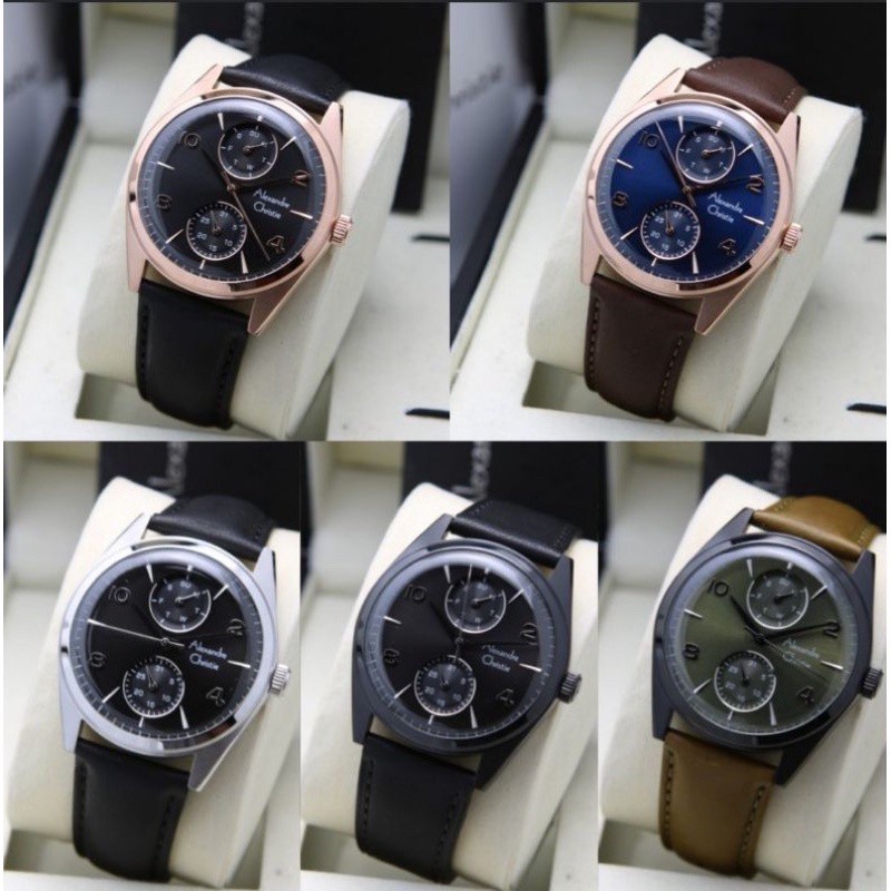 [Free Baterai] JAM TANGAN PRIA ALEXANDRE CHRISTIE AC 6579 / AC6579 LEATHER ORIGINAL GARANSI RESMI 1 TAHUN