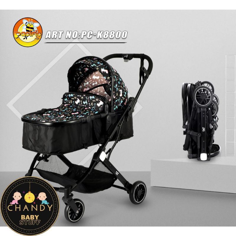 STROLLER BABY KERETA DORONG BAYI PC K8800 PASIFIC (BISA HADAP 2 ARAH)