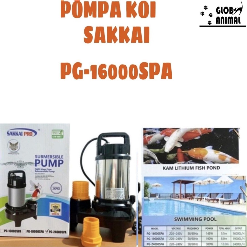 SAKKAI PRO PG-16000 SPA SUBMERSIBLE PUMP POMPA AIR AQUARIUM KOLAM