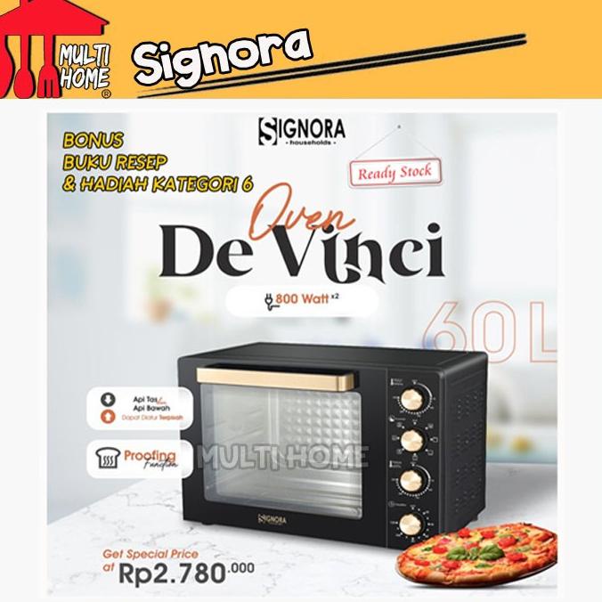 Oven Signora De Vinci Kapasitas 60 Liter/Oven Listrik Signora Devinci _Dymarvdnj