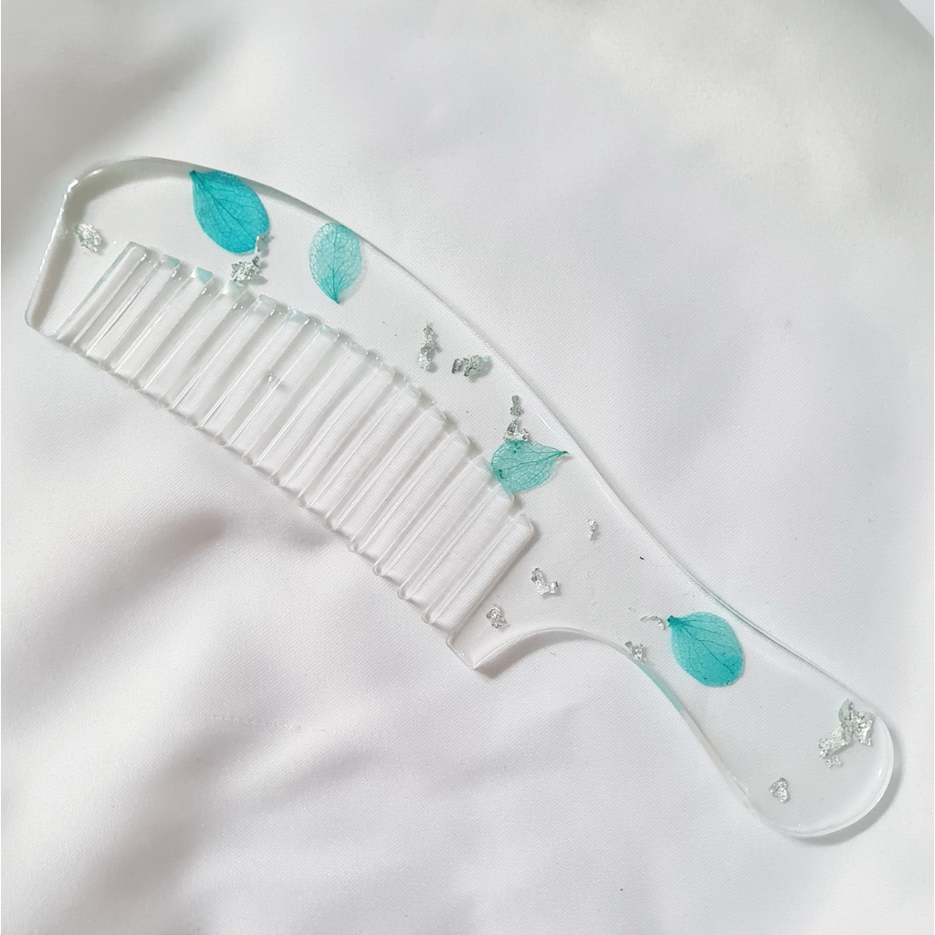 Custom Big Flower Resin Comb - Sisir Resin Aesthetic