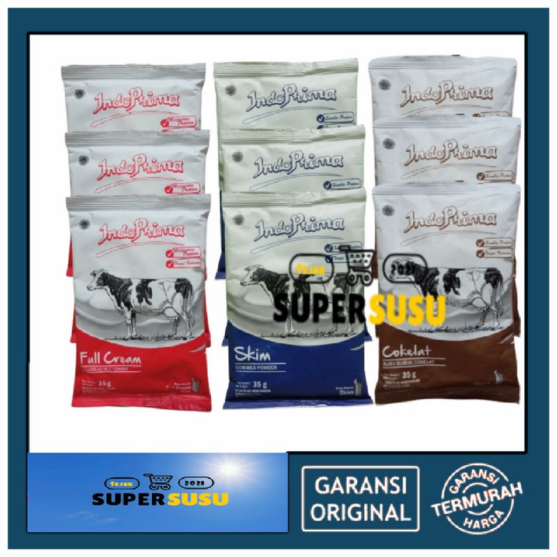 

INDOPRIMA SACHET 35GRAM COKLAT FULLCREAM GEMUK BADAN & SKIM DIET BADAN