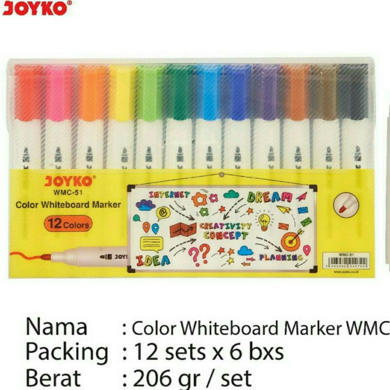 

SPIDOL WHITEBOARD WARNA WARNI JOYKO WMC 51