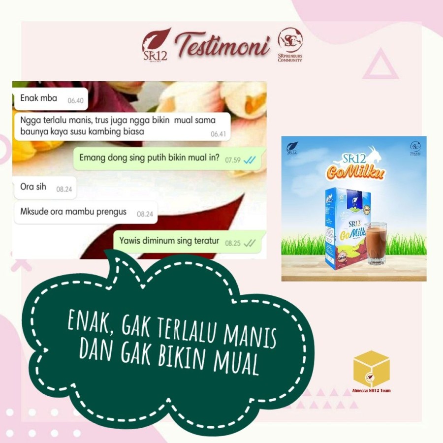 SUSU KAMBING / GOMILKU SR12 RASA COKELAT / SUSU ETAWA KUALITAS PREMIUM