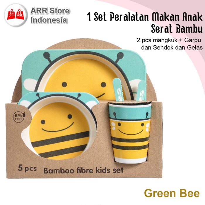 Tempat Makan Bayi Gift Babiesfirst Bamboo Feeding Set Tempat Alat Makan Anak Bayi Bee