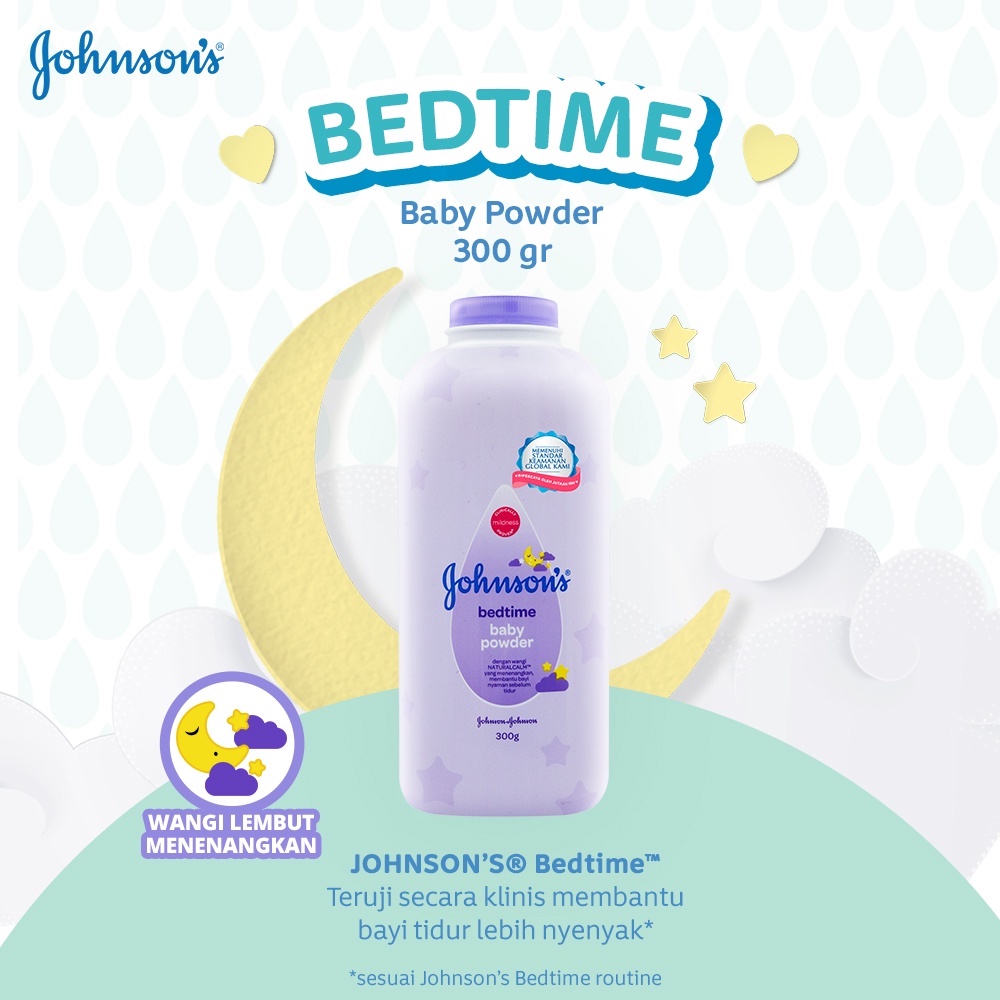 JOHNSON'S Bedtime Baby Powder - Bedak Bayi 300gr