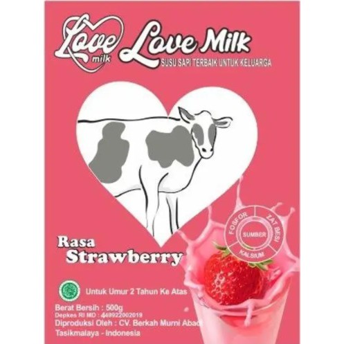 

COD SUSU PENGGEMUK 500g LOVE MIILK STRAWBERRY/SUSU MURNI SAPI SUSU TERBAIK