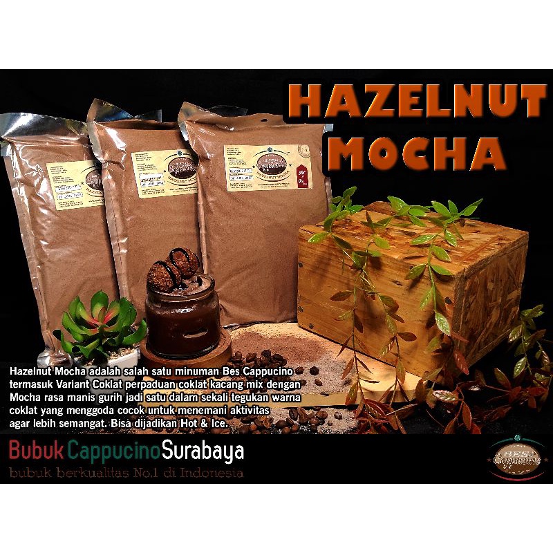 

Bubuk Minuman Rasa Hazelnut Mocha(Bes Cappucino)