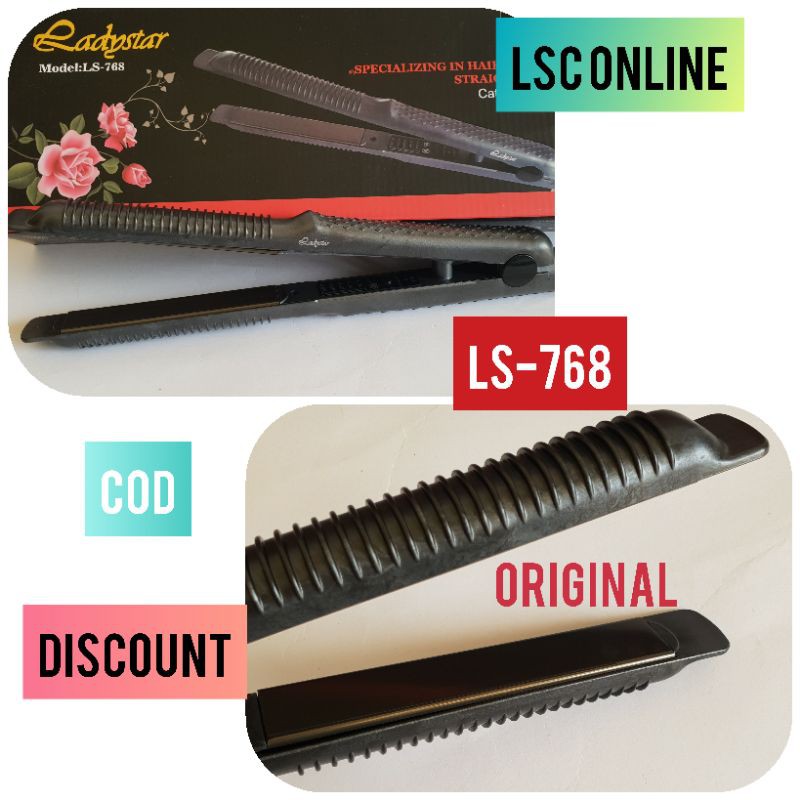 Catokan Rambut Ladystar Ls768 Alat Catok Suhu Panas Profesional Bagus 2in1 Curly Keriting Lurus dan Hair straightener Rebonding