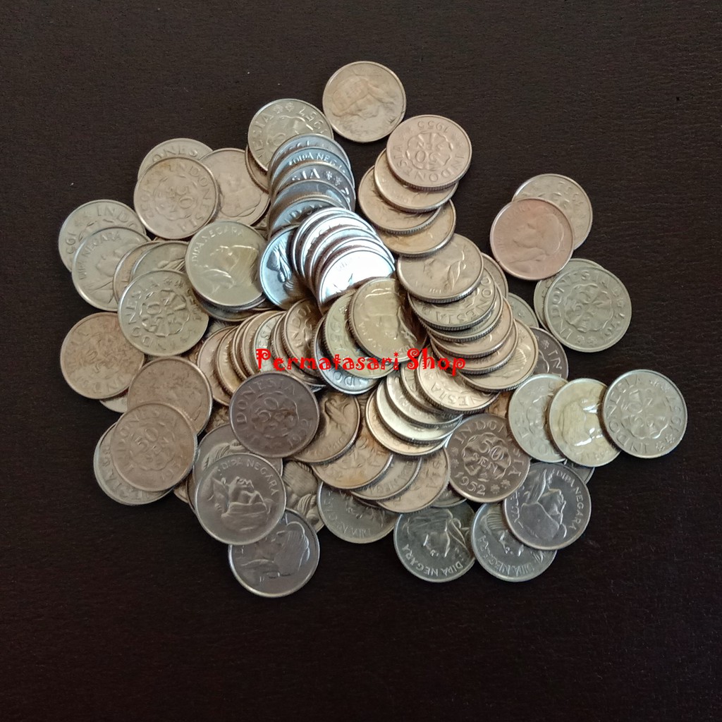Uang Koin 50 Sen Diponegoro KInclong CUCI