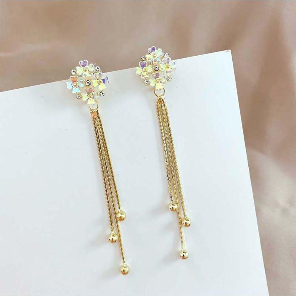 Mxbeauty Bunga Menjuntai Anting Punk Hip Hop Elegan Perempuan Halus Gadis Stud Earrings