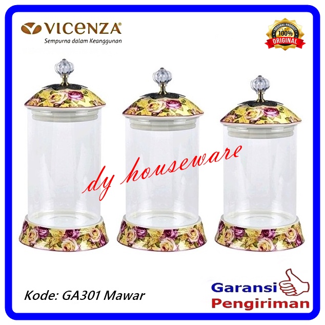 TOPLES KUE TOPLES PERMEN SNACK WADAH SAJI VICENZA GA 301 MAWAR