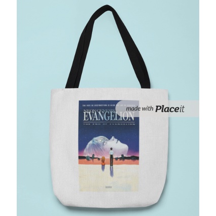 Tote Bag Kanvas The End of Evangelion Poster