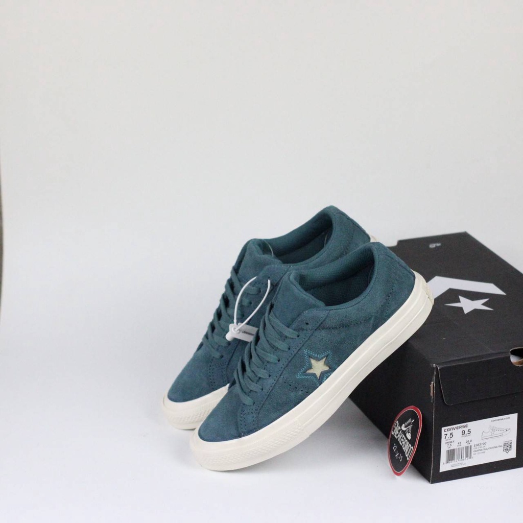 Sepatu CONVERSE One Star Calestial Teal Biru Tosca