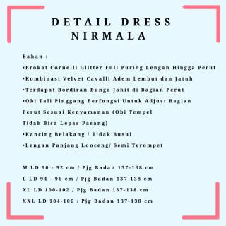 Dress nirmala / Gamis dress muslimah / Gamis brokat murah / Dress