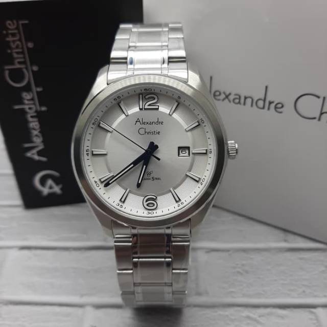 ALEXANDRE CHRISTIE PRIA AC 8583 MD ORIGINAL ( SILVER WHITE DIAL )