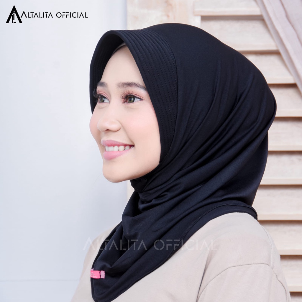 Altalita - Hijab Sporty Nadira Bergo Sport Instan Jersey Spandek Premium pet Antem Olahraga Volly Senam High Quality