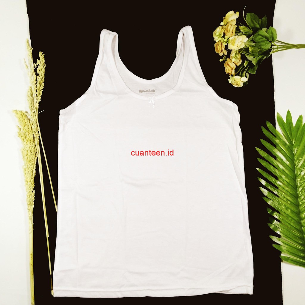 tanktop wanita atasan putih polos murah diskon grosir NATALIE M-2XL