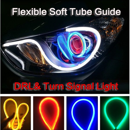 Lampu Led Strip Drl + Sein Kualitas Tinggi Untuk Drl Mobil