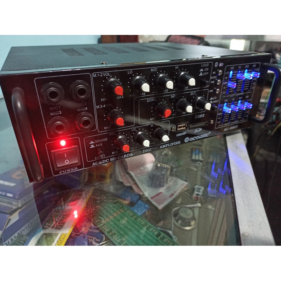 POWER AMPLIFIER PROFESIONAL KARAOKE ACOUSTIC 3202 (mp3,usb,BLUETOOTH)