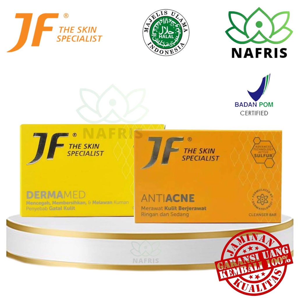 ♥️Nafris♥️JF Sulfur Anti Acne|Sabun Jerawat|Dermamed Cleanser Bar|Derma Care|Sabun Batang 90g|Pembersih Wajah