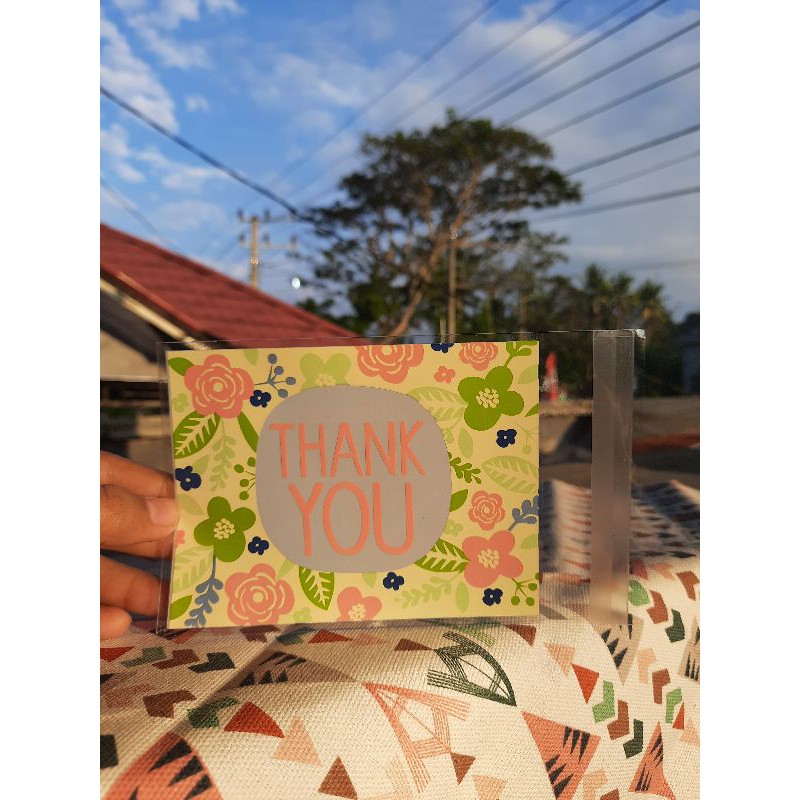 

plastik kemasan kue packing cookies motif bunga thankyou 13x10cm