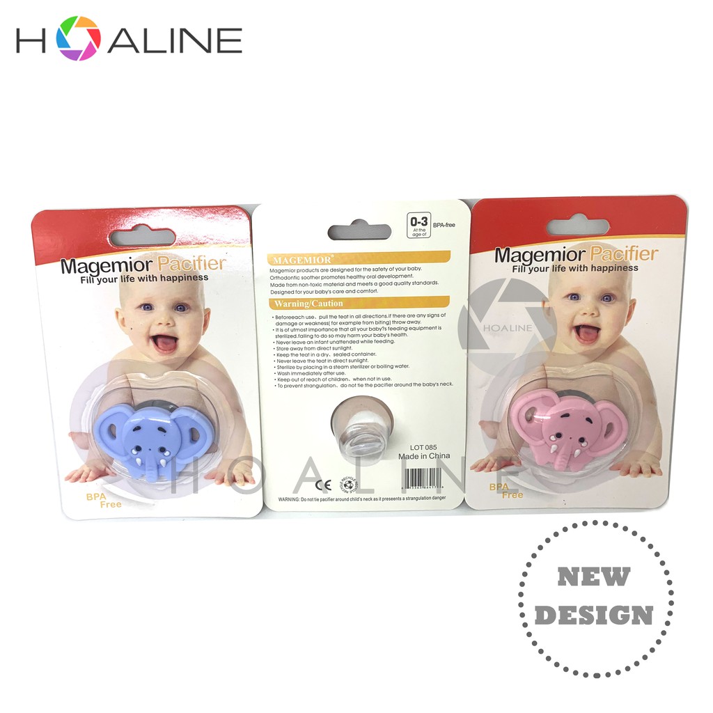 Empeng dot bayi lucu gajah / elephant baby pacifier BPA Free HL2518-1