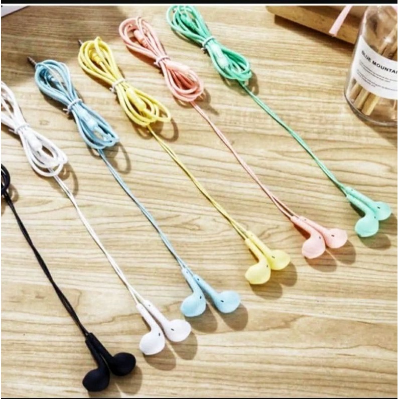 handsfree headset earphone macaron hifi bass