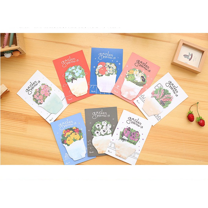 

Ky.572 POT Memo tulis- memo kecil- Memo pad- Stick it- tempelan memo BUNGA