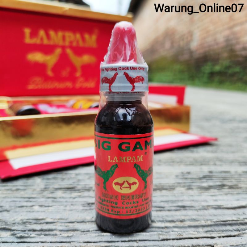 LAMPAM Big Game Gold 35ml Kualitas Asli Original 100% Bergaransi Doping Ayam Membuat Lincah Agresif 