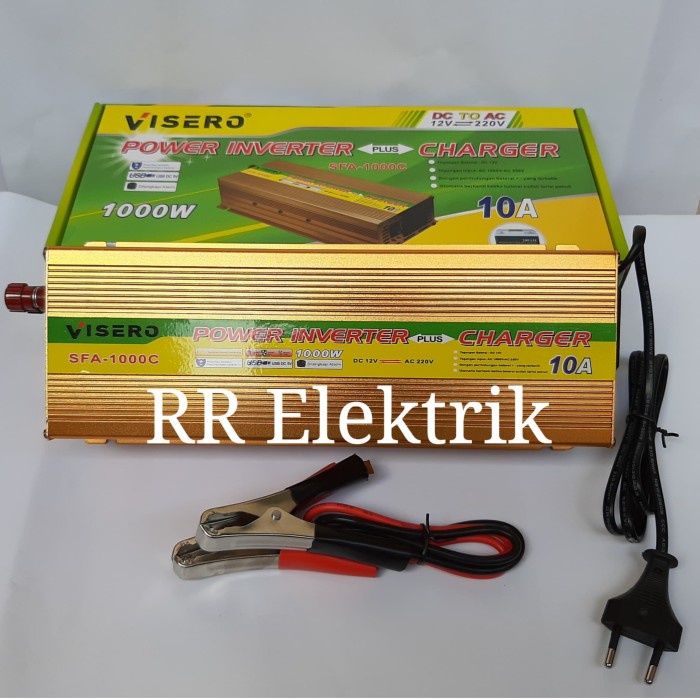 Power Inverter Visero 1000W Plus Charger 10A Visero Sfa-1000C