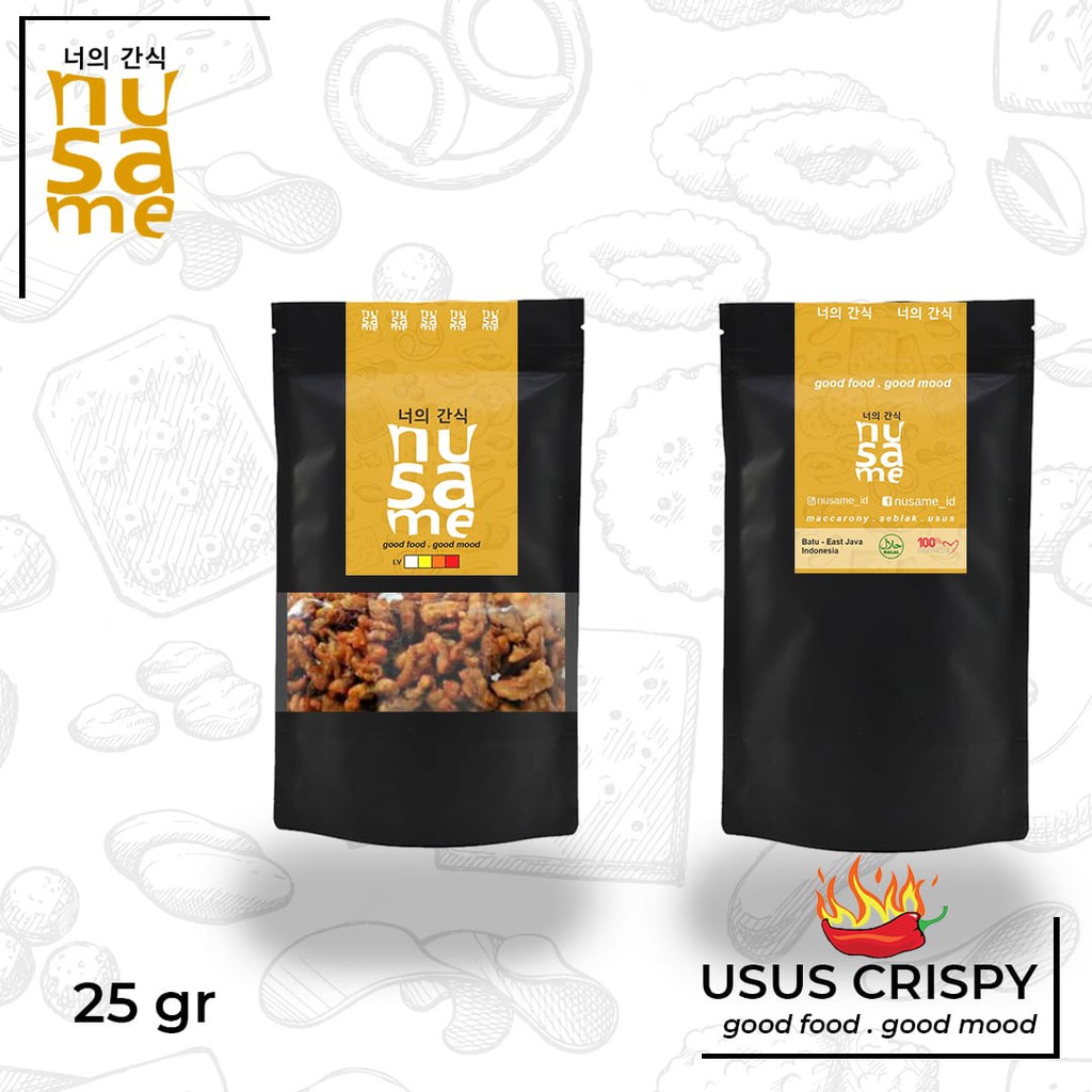 

KERIPIK Usus Pedas Nikmat 25g NUSAME