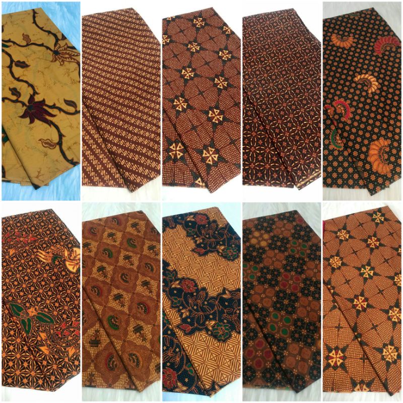 KAIN JARIK HALUS / KAIN BATIK WARNA COKELAT SOGAN UNGGUL JAYA KEBAT