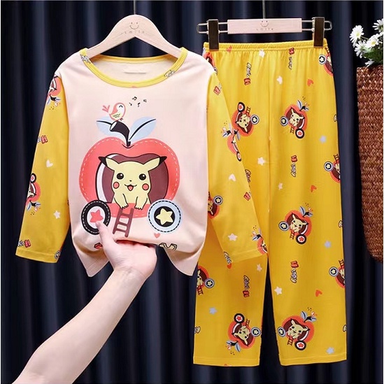 Setelan Anak/Piyama baju tidur Import Celana Panjang Motif Kartun Princess