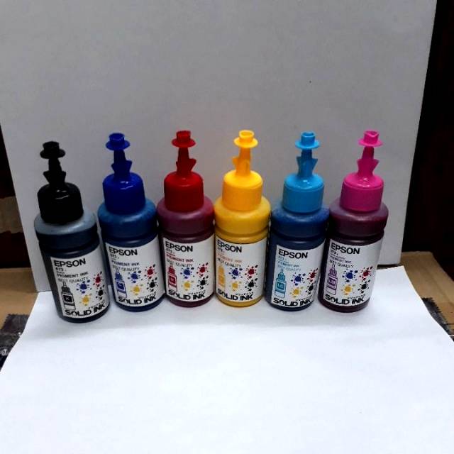 Tinta Pigment Epson L800, L805, L850, L1800 paketan 6 warna